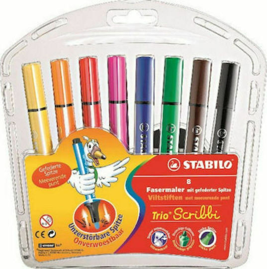Stabilo Trio Scribbi Маркери за рисуване Дебели Комплект 8бр