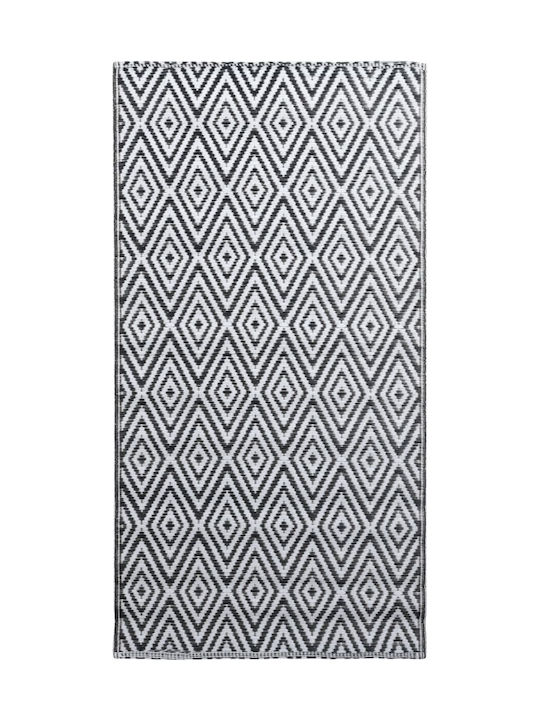 vidaXL Rug Outdoor Rectangular Black and white