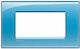 Legrand Bticino Living Light Switch Frame 4 Positions Horizontal Installation in Blue Color LNA4804AD