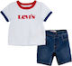 Levi's Kids Set with Shorts Summer 2pcs White