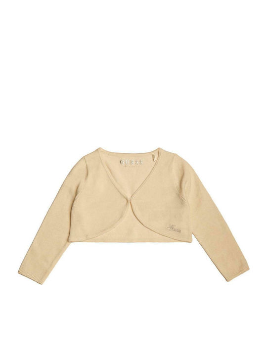 Kinderbolero Gestrickt Beige Cardigan