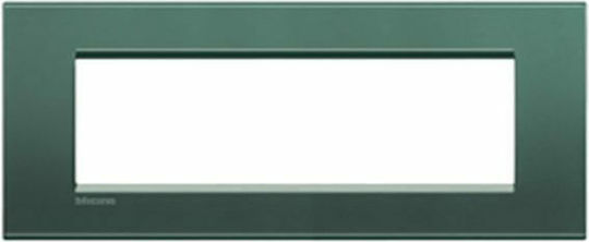 Legrand Bticino Living Light Cadru Comutator Montare Orizontală 7 Elemente în Culoare Verde LNA4807PK
