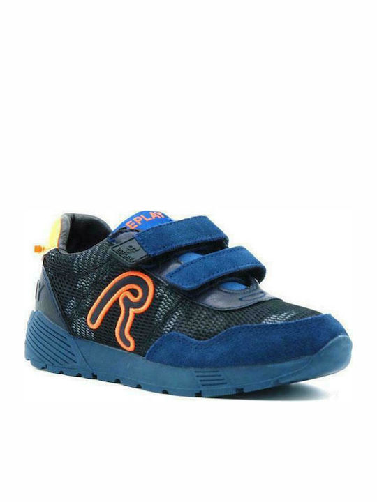 Replay Kids Sneakers JS180050S with Scratch Blue