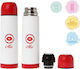 Kiokids Mrs Μπουκάλι Θερμός Ανοξείδωτο 500ml Λευκό με Καπάκι-Κύπελλο