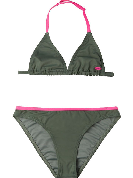 O'Neill Essential Triangle Bikini Set Παιδικό Μαγιό Μπικίνι Χακί