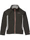 Fleece Lined Kids Sweatshirt Cardigan Black Slope Full