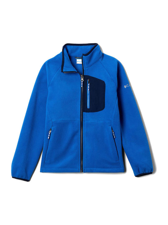 Kids Sweatshirt Cardigan Fleece Blue Fast Trek III