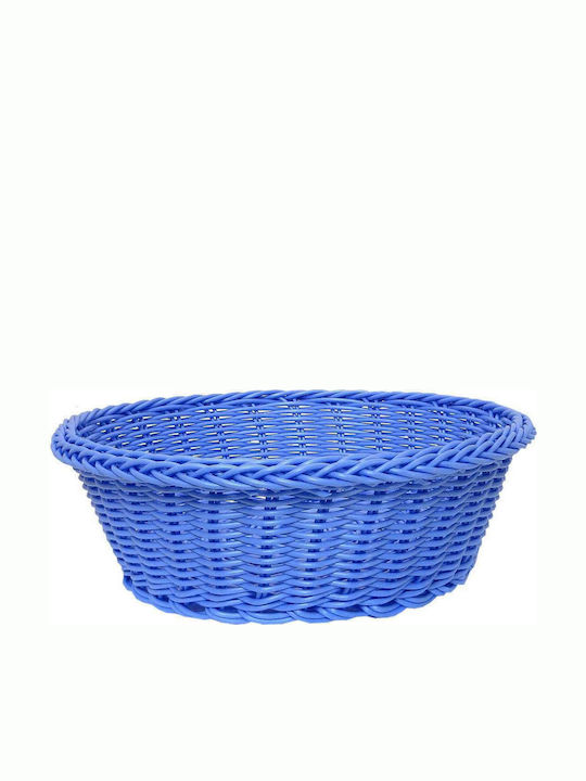 Art et Lumiere Καλάθι Ψωμιού από Rattan Μπλε 24x24x8cm