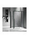 Karag Santorini 500 NR-10 Καμπίνα Ντουζιέρας με Συρόμενη Πόρτα 130x90x200cm Clear Glass Nero