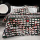 Guy Laroche Duvet Cover Cotton Queen 240x260 Estate Black / Red