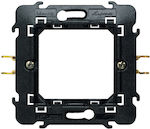 Legrand Bticino Living Light Support Frame for Switch Black 2 Στοιχείων με Νύχια L4702G