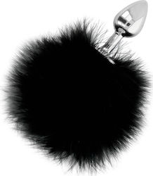 Pipedream Darkness Extra Feel Bunny Tail Buttplug Dop Anal Neagră 7cm