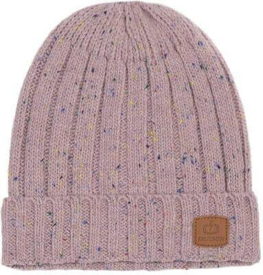 182.EU03.17 Beanie Γυναικείος Σκούφος με Rib Πλέξη σε Ροζ χρώμα