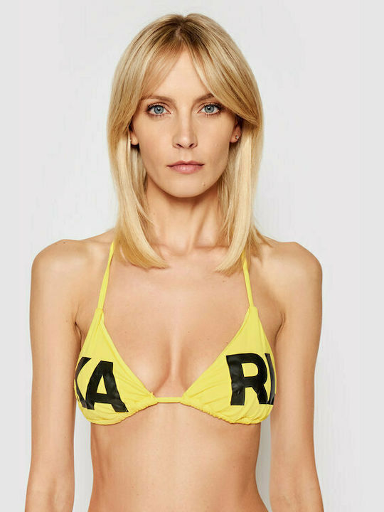 Karl Lagerfeld Triangle Bikini Top KL21WTP05 Yellow KL21WTP05_Yellow