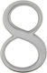 Zogometal 930 Sign with Number in Silver Color Nickel Matt 12cm 930