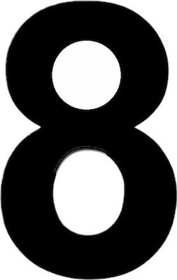 Zogometal House Number 8 Sign Black 12cm Matt