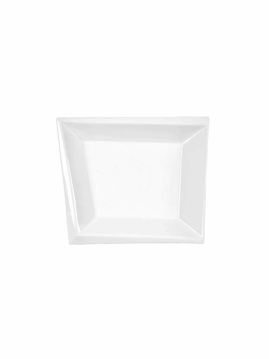 Art et Lumiere Diagonal Πιάτο Βαθύ Ορθογώνιο από Πορσελάνη Λευκό 25x20cm