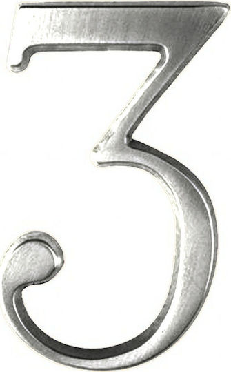Zogometal 930 Sign with Number in Silver Color Chromium 12cm 930