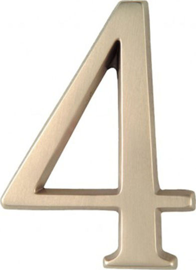 Zogometal 930 Sign with Number in Gold Color Matt 12cm 930