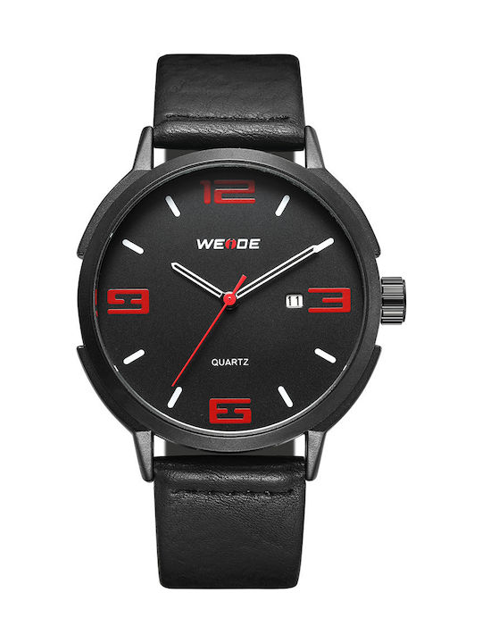 Weide Watch Battery with Leather Strap