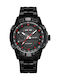 Weide Herrenuhr 44mm Batterie mit Schwarz Metallarmband