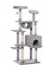 Pawhut Scratching Post Cat Trees Gray 5 levels 60x50x165cm