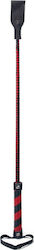 Devil Sticks Crop Polished Grain Leather Падъл в Червен Цвят