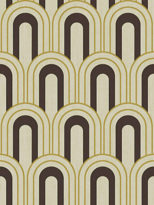 Wallpaper Casa Mood Vinyl Brown L1005xW53cm Washable