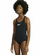 Nike Essential Racerback Παιδικό Μαγιό Ολόσωμο Μαύρο