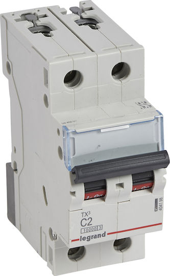 Legrand Automatic Circuit Breaker 2A Double-pole AC 404198
