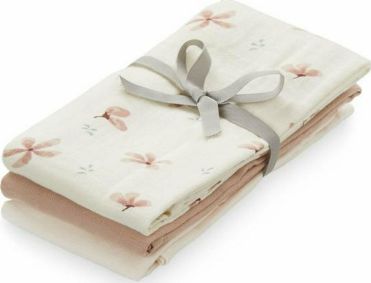 Cam Cam Copenhagen Windflower Πάνες Αγκαλιάς από Μουσελίνα Μπεζ 70x70εκ. 3τμχ