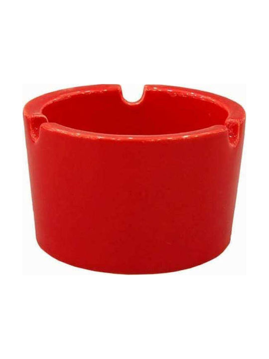 Art et Lumiere Porcelain Cigarette Ashtray Red