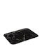 Atmosphera Marble Plastic Rectangular Serving Tray in Black Color 43x33cm 151409B 1pcs