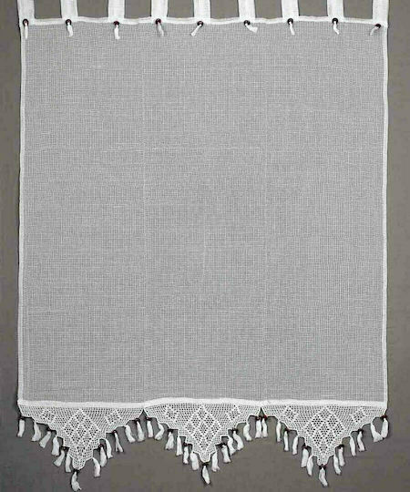 Silk Fashion Перде за Прозорец с Презрамки 2003/1 Екрю 120x150см