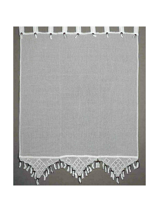 Silk Fashion Κουρτίνα με Τιράντες 2003/1 Λευκή ...