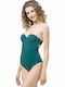 Blue Sense Strapless Ολόσωμο Μαγιό Πράσινο