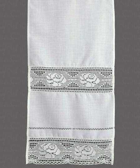 Silk Fashion Пердета и Завеси Прозорец с Тунел 343 Бели 160x160см