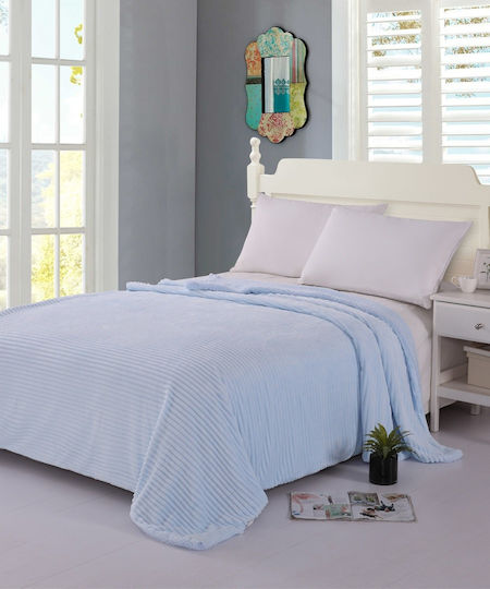 Silk Fashion Kuscheldecke Fleece Couch 100x150cm Hellblau