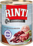 Rinti Kennerfleisch Wet Food Dogs in Cans with Poultry Grain-Free 400gr