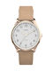 Timex Modern Easy Reader Дамски Часовник с Бежов Кожена Каишка