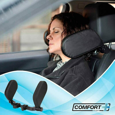 Sumex Memory Foam HLU1000 Car Pillow Side Headrest / Neck Support Cushions 11x20x3.5cm in Black Color 0025021