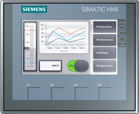 Siemens KTP400 Monitor Industrielle Anlagen Grundlegende Bedienung mit Touchscreen 4" 6AV2123-2DB03-0AX0