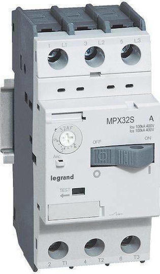 Legrand MPX32S Industrial Thermomagnetic Αυτόματος Θερμομαγνητικός Διακόπτης Προστασίας Κινητήρα 6-10A 417310