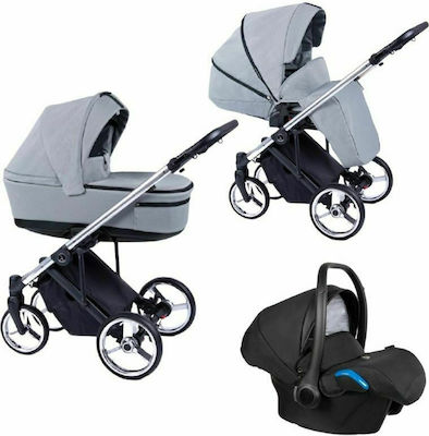 Coletto Fado 3 in 1 Fa-06 Adjustable 3 in 1 Baby Stroller Suitable for Newborn Gray 11.7kg