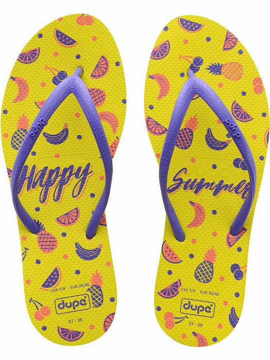 Joy Frauen Flip Flops in Gelb Farbe