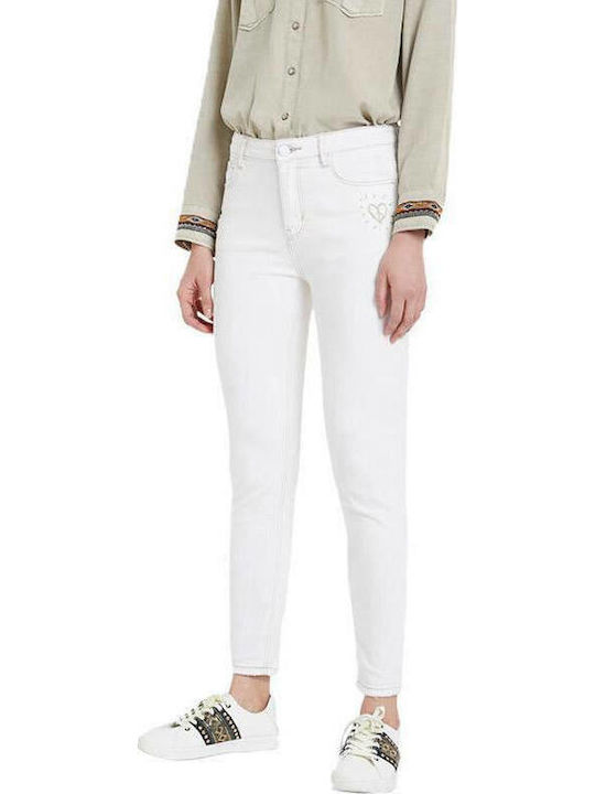 Desigual Kasand Women's Jean Trousers in Skinny Fit White