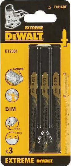 DEWALT Jig Saw Blade for Wood 82mm 3pcs DT2081