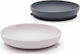 Ekobo Baby Food Plate made of Silicone Gray 2pcs