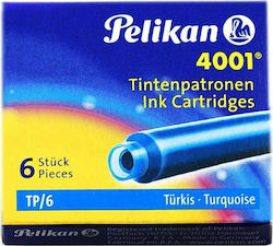 Pelikan 4001 6 Ανταλλακτικά Μελάνια για Πένα Τιρκουάζ Pelikan 4001 6 Ανταλλακτικά Μελάνια για Πένα Τιρκουάζ