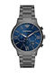 Emporio Armani Luigi Мъжки Часовник 43mm Хронограф На Батерия с Сива Метална Гривна